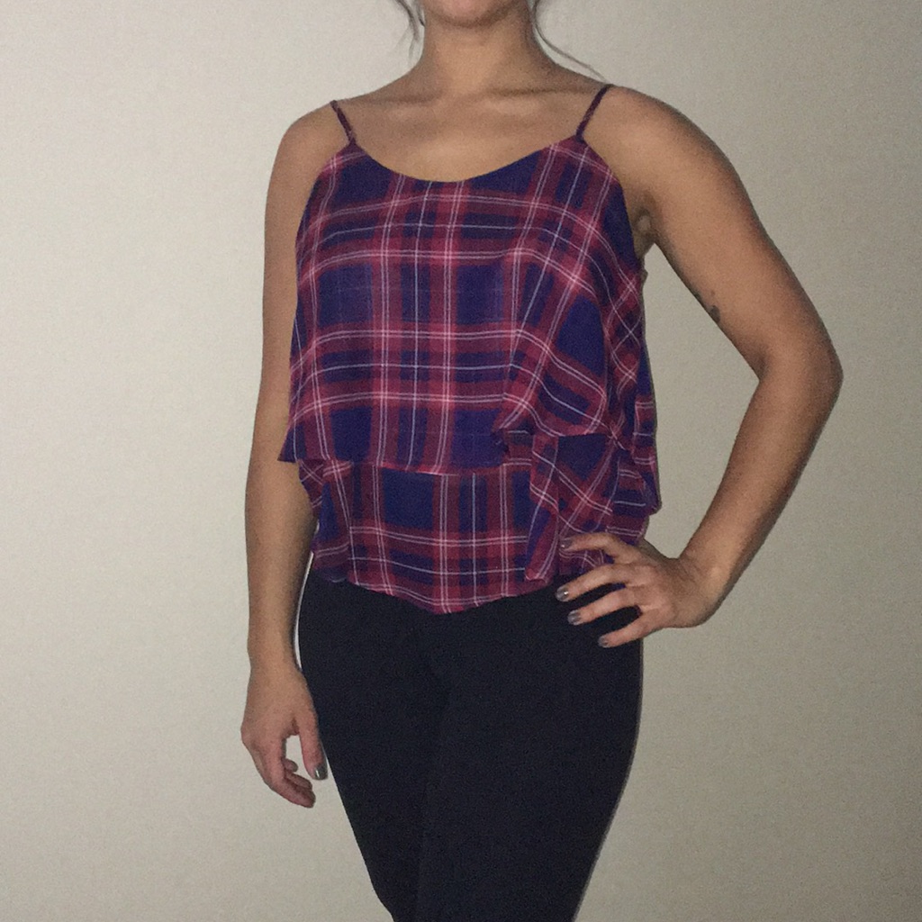 Plaid Dual Layer Tank
